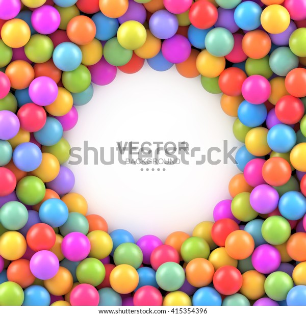 Vetor Stock De Fundo Bolas Coloridas Com Lugar Para Livre De Direitos 415354396