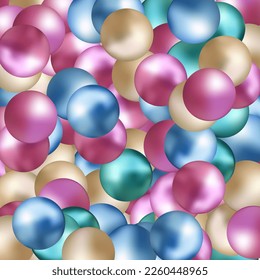 Colorful balls background. Vector background made with gradient meshes. Background design for banner, poster, flyer, card, postcard, cover, brochure.