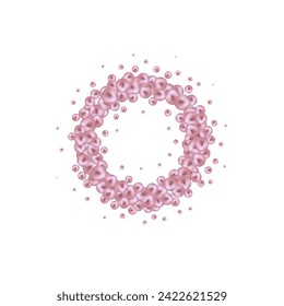 Colorful balls background. Vector background made with gradient meshes. Background design for banner, poster, flyer, card, postcard, cover, brochure. Pink balls.
