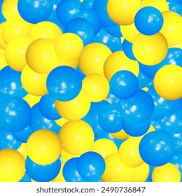 Colorful balls background. Vector background made with gradient meshes. Background design for banner, poster, flyer, card, postcard, cover, brochure.