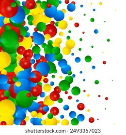 Colorful balls background. Vector background made with gradient meshes. Background design for banner, poster, flyer, card, postcard, cover, brochure. White and blue balls