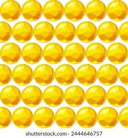 Colorful balls gold seamless pattern