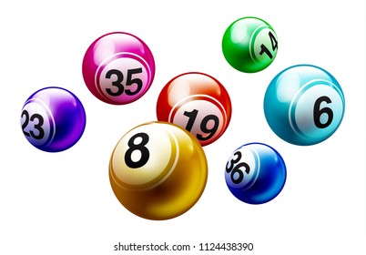 Colorful Balls isolated on white background.