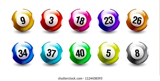 Colorful Balls isolated on white background.