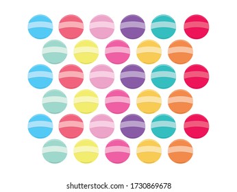 Colorful Balls Pattern on White Background 