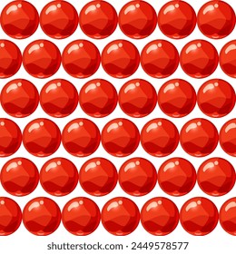 Colorful balls red seamless pattern
