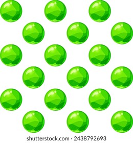 Colorful balls seamless pattern green