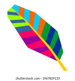 colorful banana leaf vector wpap pop art design