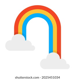 A colorful band denoting concept of cloud rainbow