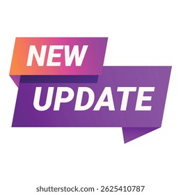 Colorful banner announcing a new software or game update
