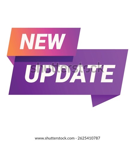 Colorful banner announcing a new software or game update