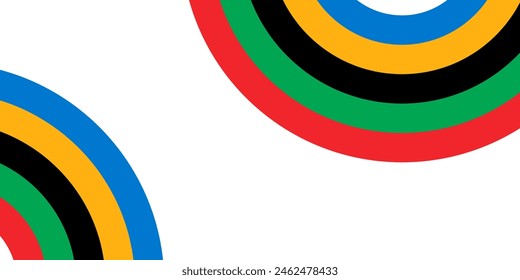 Colorful banner background, olympic games, copy space for text. Vector illustration