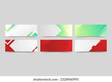 Colorful banner background template. set 6 collection.