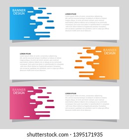 Colorful banner background. Vector abstract banner design template. Collection of web banner template. Modern design template.