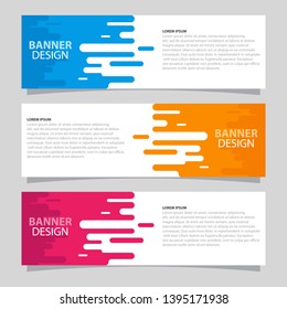Colorful banner background. Vector abstract banner design template. Collection of web banner template. Modern design template.