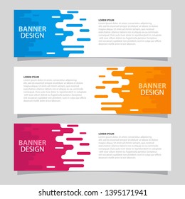 Colorful banner background. Vector abstract banner design template. Collection of web banner template. Modern design template.