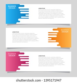 Colorful banner background. Vector abstract banner design template. Collection of web banner template. Modern design template.