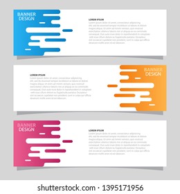 Colorful banner background. Vector abstract banner design template. Collection of web banner template. Modern design template.
