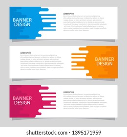 Colorful banner background. Vector abstract banner design template. Collection of web banner template. Modern design template.