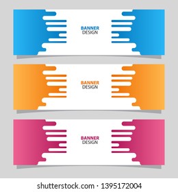 Colorful banner background. Vector abstract banner design template. Collection of web banner template. Modern design template.