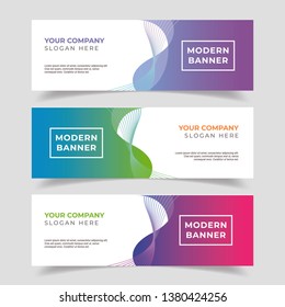 colorful banner background vector design template