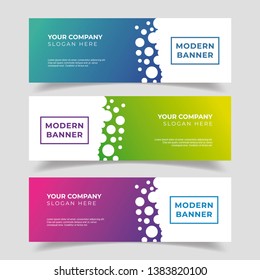 colorful banner background vector design template