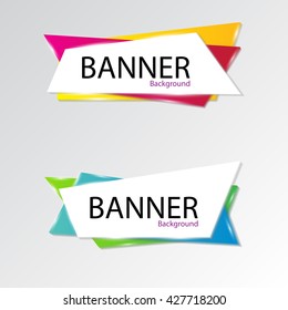 Colorful banner background vector design.Label banner. graphic banner.