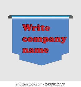 colorful banner, blue color paper. 