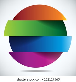 Colorful Banner Design template with text