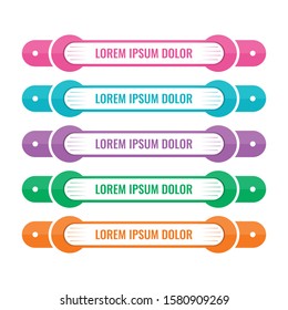 colorful banner designs. topic bar concept. paragraph and section separator design. vector banner set