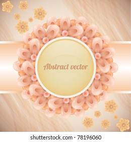 Colorful banner with flowers