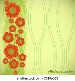 Colorful banner with flowers