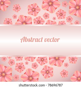 Colorful banner with flowers