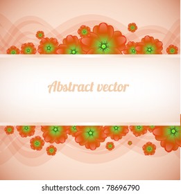 Colorful banner with flowers