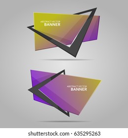 Colorful banner with frame