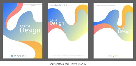 Colorful banner. The gradient design template. A colorful decorative element for decoration and creativity