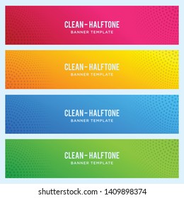 Colorful Banner with halftone pattern