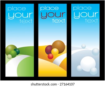 Colorful banner with natural background