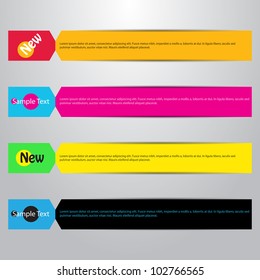 colorful banner set