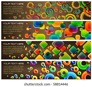 Farbiges Banner-Set