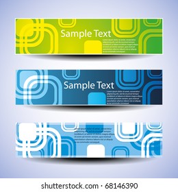 Colorido conjunto de banners - Ilustración del vector EPS10