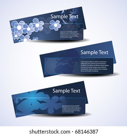 Colorful banner set vector design