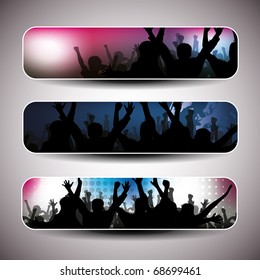 Colorful banner set vector illustration