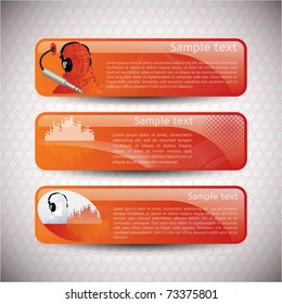 Colorful banner set vector illustration