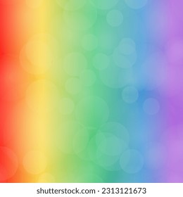 Colorful banner for template festival parades and party events with abstract rainbow bokeh background. Vector illustration.