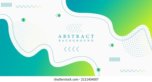 Colorful banner template with gradient color. Design with liquid shapes. with a yellow green color combination with a modern and luxurious concept