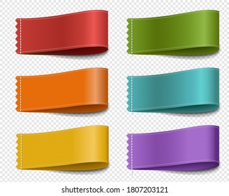 Colorful Banner Template Ribbon Transparent Background With Gradient Mesh, Vector Illustration