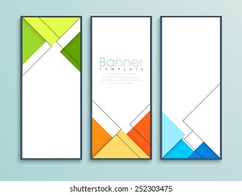 Colorful banner template set with blank space for your text.