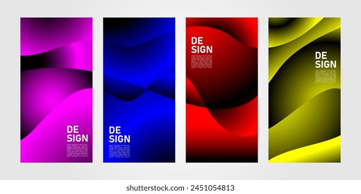Colorful banners with abstract design set