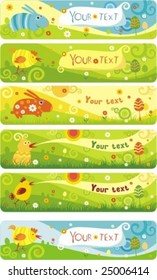colorful banners for Easter holidays time
